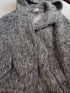 Gray Faux-Fur Hooded Jacket